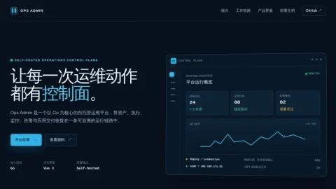 Ops Admin page preview