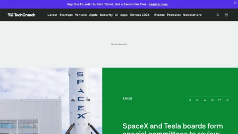 TechCrunch page preview