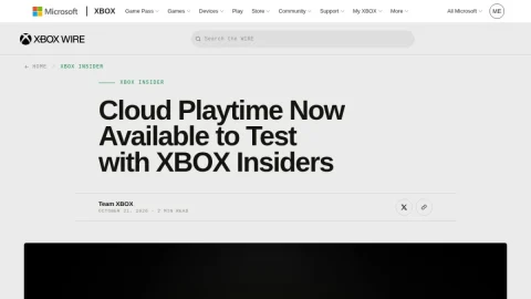 XBOX Wire page preview