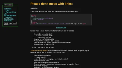 Please don’t mess with links page preview