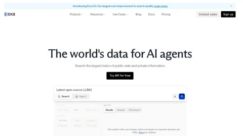 Exa page preview