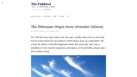 The Fishbowl page preview