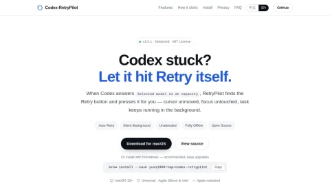 Codex-RetryPilot page preview