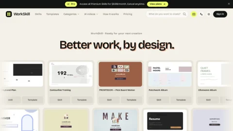WorkSkill page preview