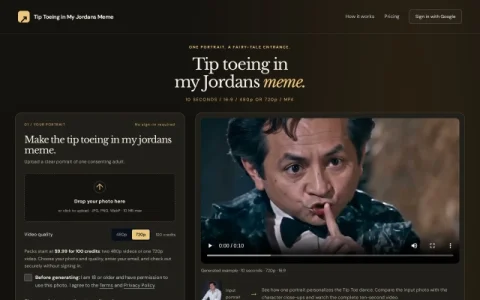 Tip Toeing in My Jordans Meme page preview