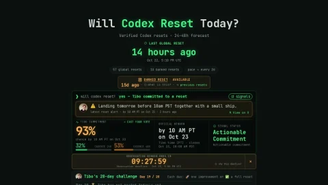 Codex Reset page preview