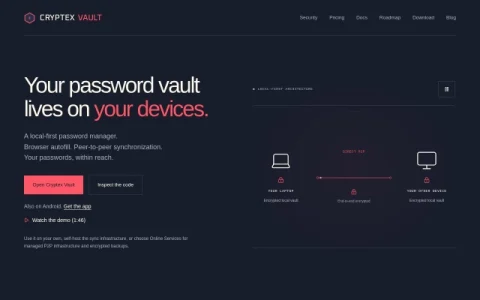 Cryptex Vault page preview