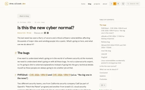 Drew’s Dev Blog page preview