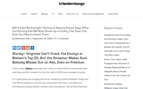TV Fandom Lounge page preview