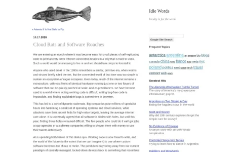 Idle Words page preview
