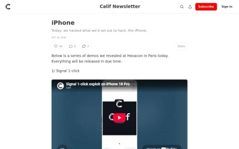 Calif Newsletter page preview