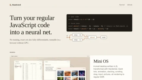 Handwired page preview