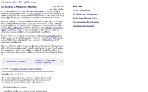 Jeff Kaufman: Air Purifiers as White Noi page preview