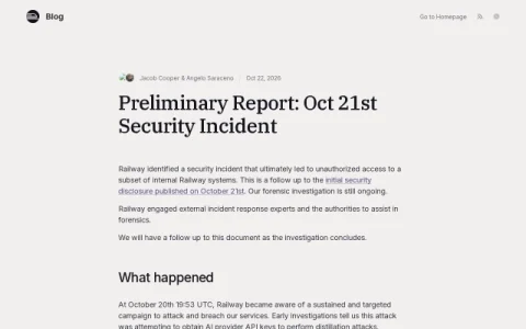 Railway Blog page preview