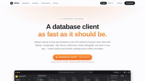 DbCat page preview