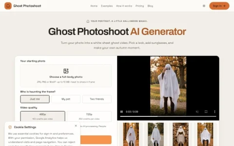 Ghost Photoshoot AI Generator page preview
