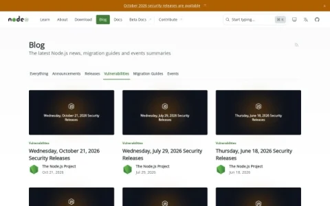 Node.js Blog page preview