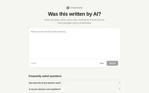 AI Text Detector page preview