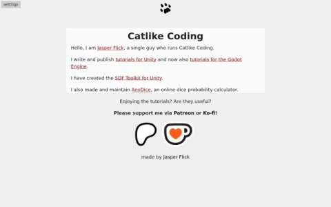 Catlike Coding page preview