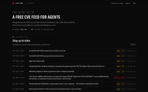 cve.now page preview