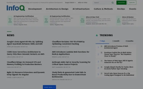 InfoQ page preview