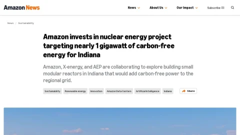 Amazon News page preview