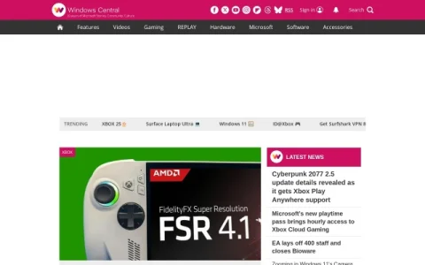 Windows Central page preview
