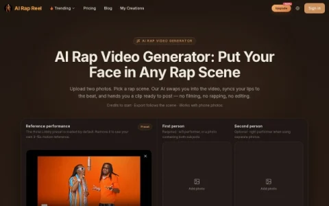 AI Rap Reel page preview