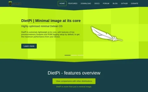 DietPi page preview