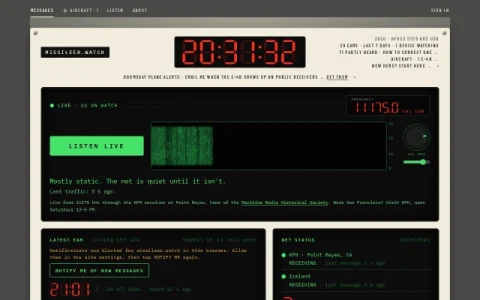 Missileer Watch page preview