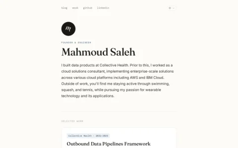 Mahmoud Saleh page preview