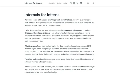 Internals for Interns page preview