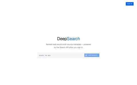 DeepSearch page preview