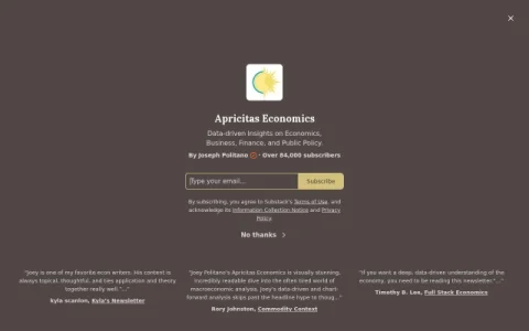 Apricitas Economics page preview