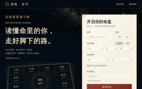 紫微命书 page preview