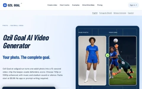 Ozil Goal page preview