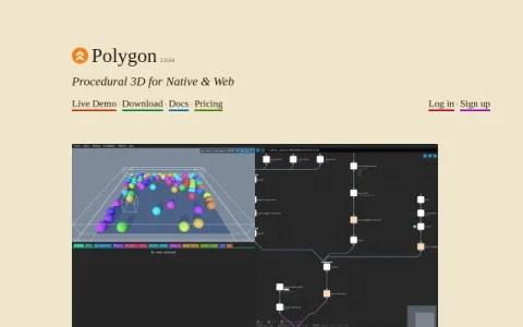 Polygonjs page preview