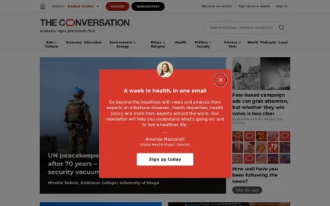 The Conversation page preview