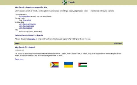 Vim Classic page preview