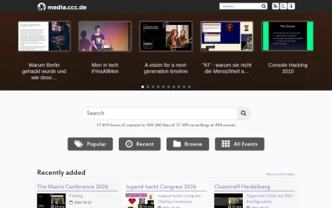 media.ccc.de page preview