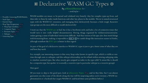 Declarative WASM GC Types page preview