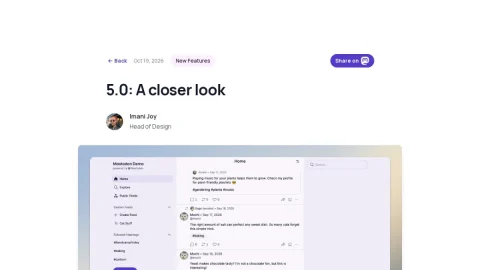 Mastodon Blog page preview