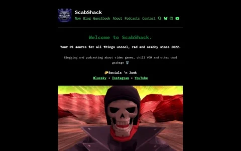ScabShack page preview