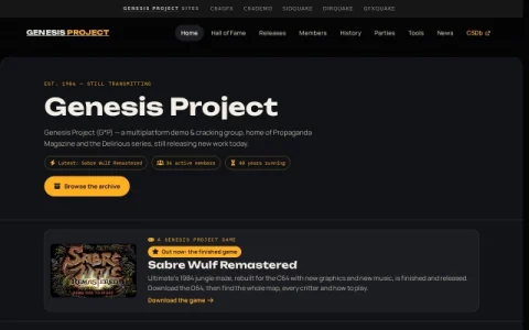 Genesis Project page preview
