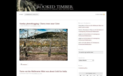 Crooked Timber page preview