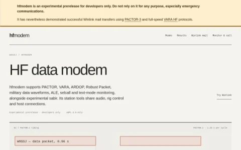 hfmodem page preview