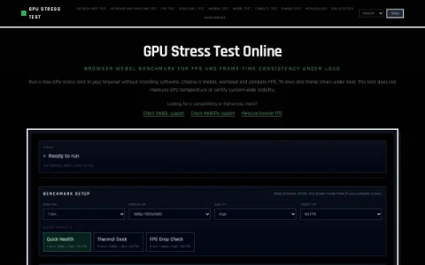 WebGPUStress page preview