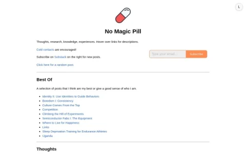 No Magic Pill page preview