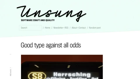 Unsung page preview