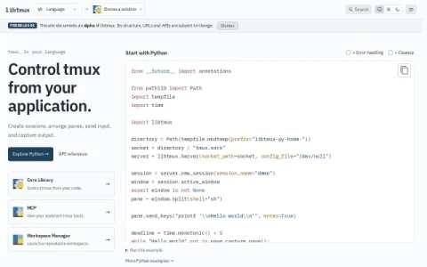 libtmux page preview